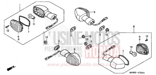 CLIGNOTANT (CBR600F/FS/FR) (CBR600F4-KO,2KO,U) CBR600F4 de 2004